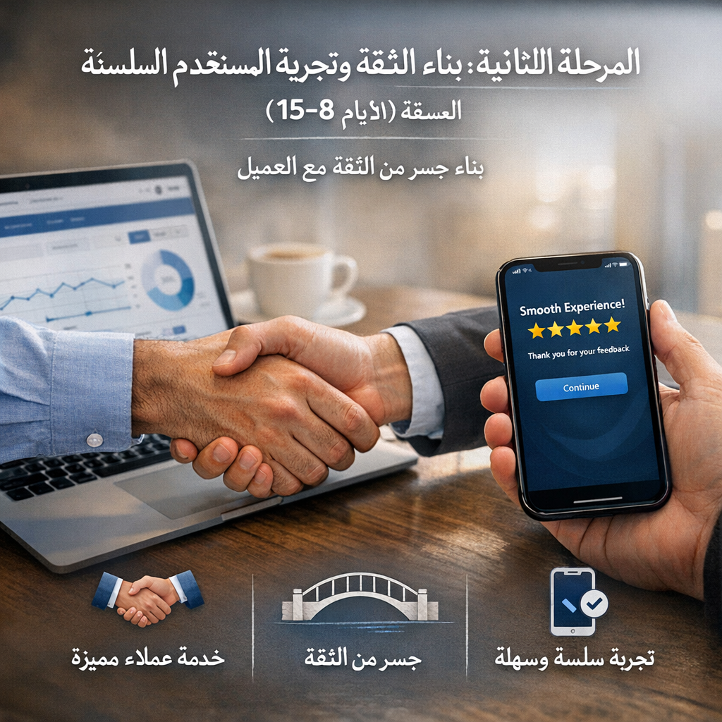 صورة تمثل بناء الثقة وتجربة المستخدم السلسة لمتجر إلكتروني.