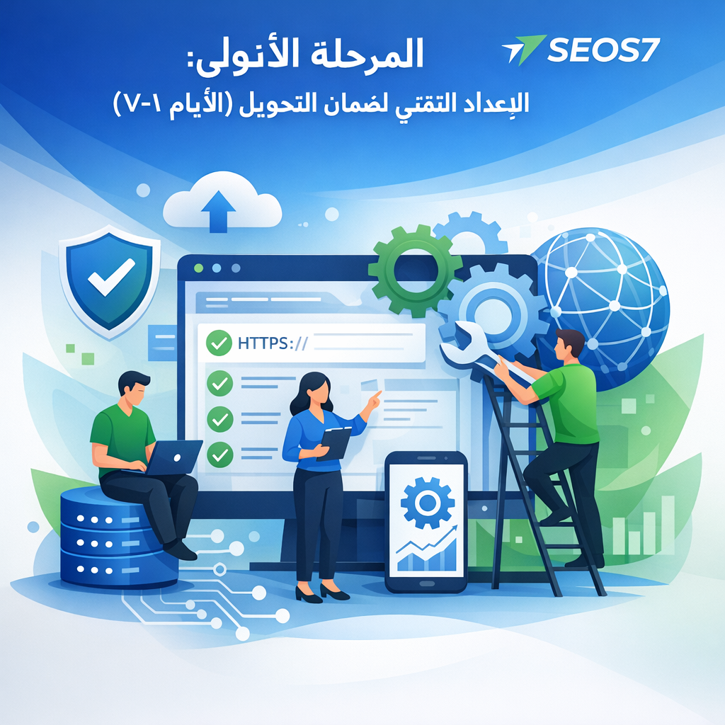 المرحلة الأولى: الإعداد التقني لضمان التحويل (الأيام 1-7)