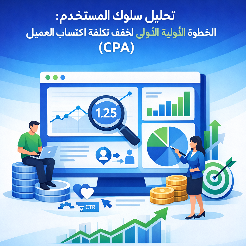 تحليل سلوك المستخدم: الخطوة الأولى لخفض تكلفة اكتساب العميل (CPA)