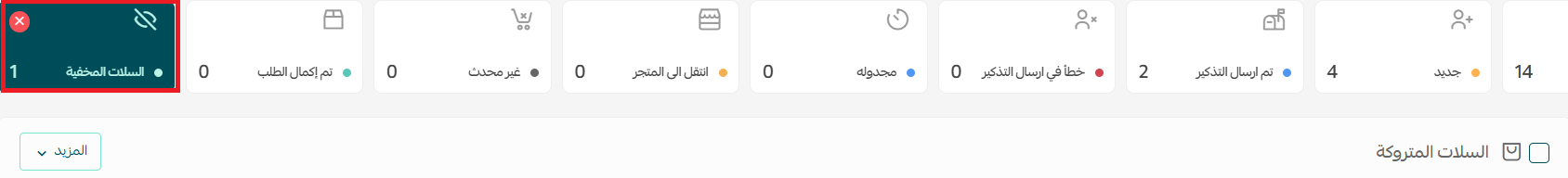 قسم السلات المخفية في سلة